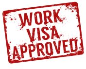 Work Visa approved stamp