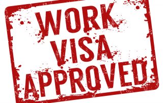 Work Visa approved stamp