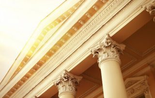 courthouse pillars in the sun