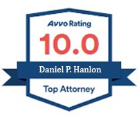 Daniel P Hanlon Avvo 10 Rating Top Attorney badge