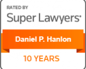 Daniel P Hanlon Super Lawyers badge 10-years award