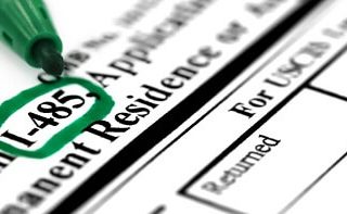 US immigration form I-485