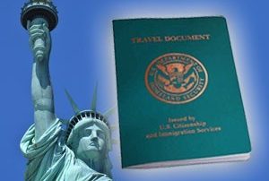 US Travel Document & the Statue of Liberty