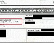 redacted visa application priority date example