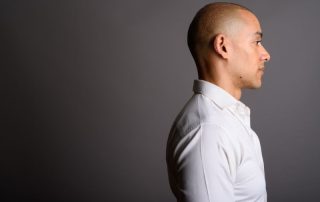 profile of a young hispanic man